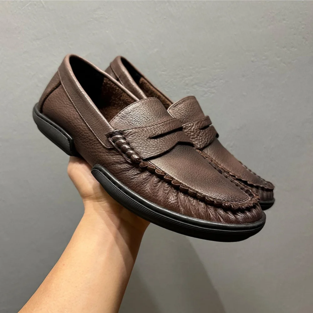 UNITYPUREMAX Cowhide Leather Slip-On Loafers | Men’s Summer Business Casual Shoes 5