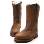UNITYPUREMAX Goodyear Welted Mid-Calf Motorcycle Boots – Genuine Cowhide Retro Western Boots