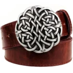 UNITYPUREMAX Celtic Knot Metal Buckle Belt | Unisex Faux Leather Geometric Pattern Jeans Belt 3