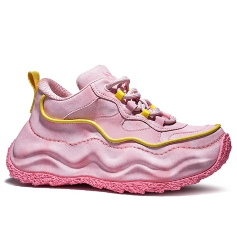 UNITYPUREMAX™ Women’s European Thick-Soled Daddy Sneakers – Genuine Leather Height-Increasing Shoes 1