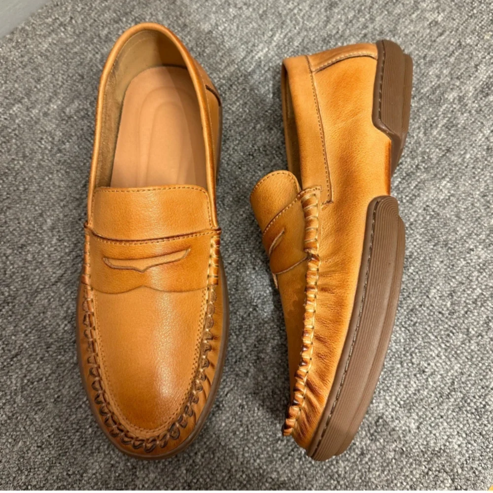 UNITYPUREMAX Cowhide Leather Slip-On Loafers | Men’s Summer Business Casual Shoes 4