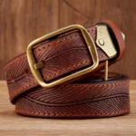 UNITYPUREMAX™ Men’s Genuine Leather Belt 3.8CM – Pure Cowhide Brass Buckle 4