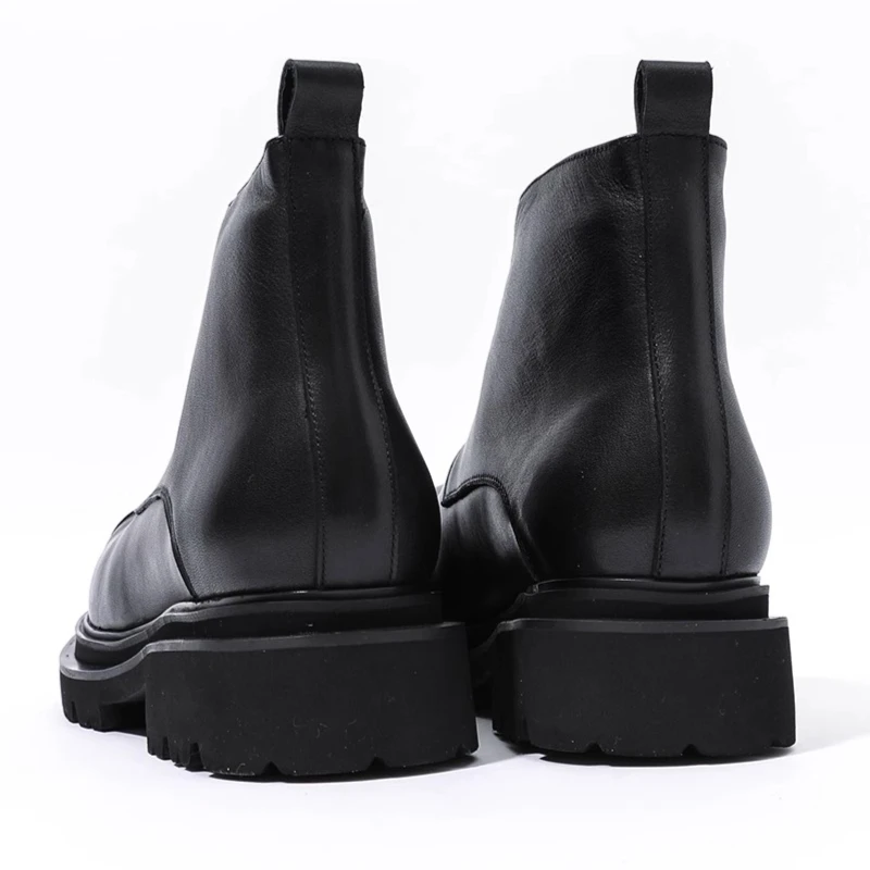 UNITYPUREMAX™ Men’s British Leather Chelsea Boots with Oblique Zipper | Handmade Tooling Boots 5