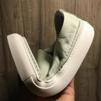 UNITYPUREMAX™ Men’s Genuine Leather White Slip-On Sneakers – Breathable Casual Shoes 1