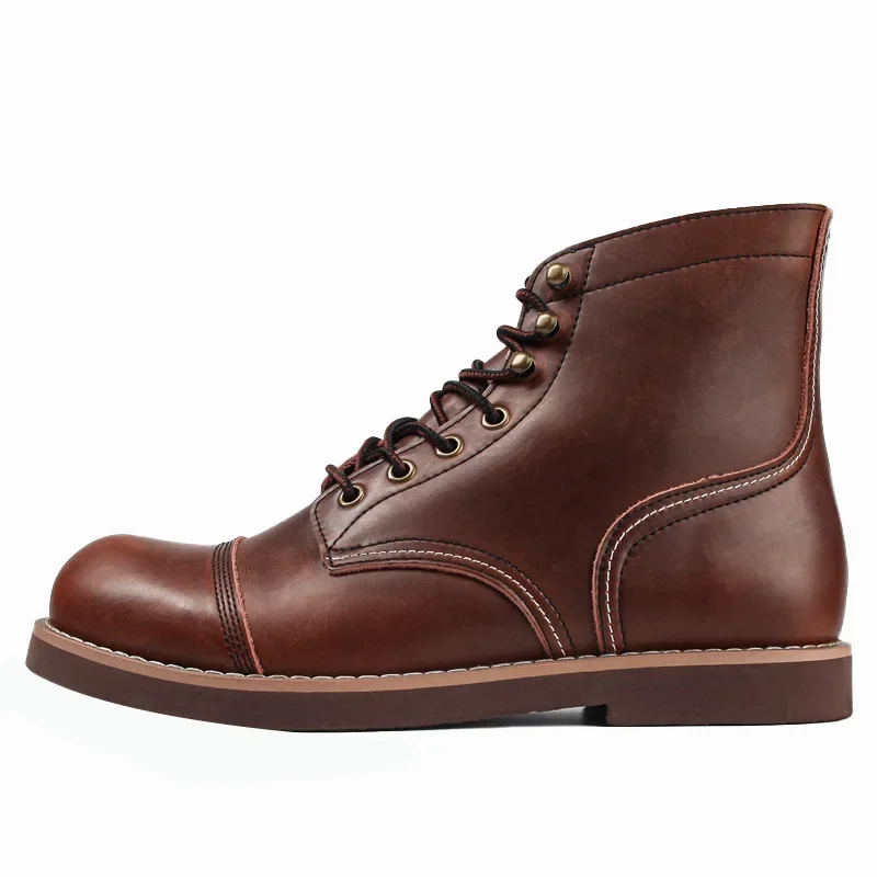 UNITYPUREMAX™ Men’s Handmade 8111 Vintage Cow Leather Motorcycle Ankle Boots 1