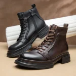 UNITYPUREMAX™ Genuine Leather Motorcycle Ankle Boots – Waterproof Motorbike Boots for Men & Women 4