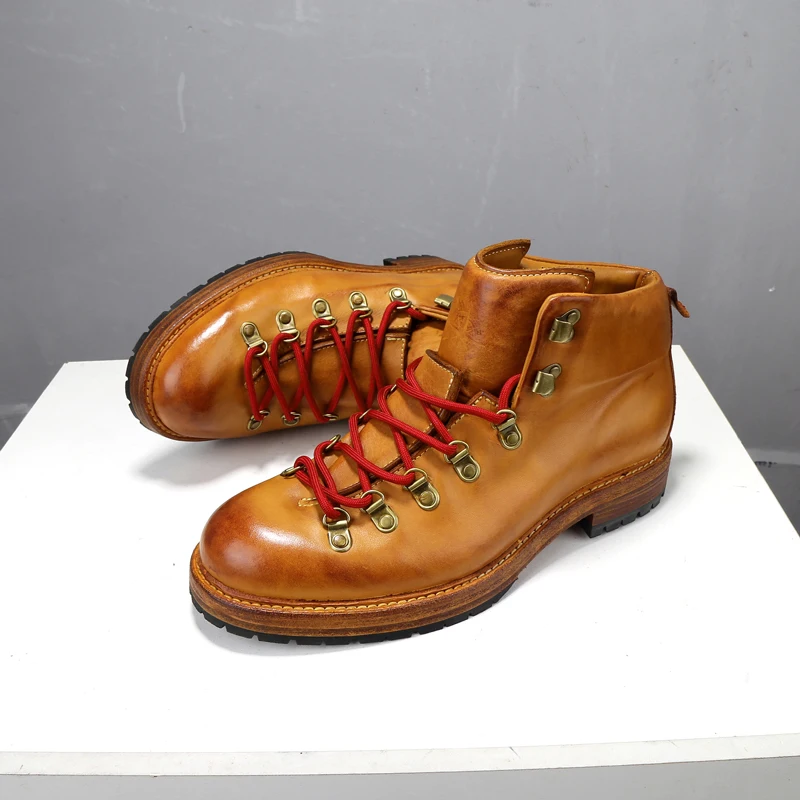 UNITYPUREMAX British Cowhide Leather Desert Boots | Handmade Men’s Outdoor & Work Ankle Boots 3