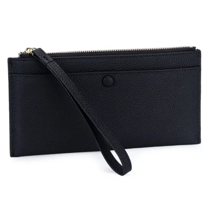 UNITYPUREMAX™ Thin Women’s Genuine Leather Long Wallet – Cowhide Zipper Phone Clutch 2