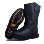 UNITYPUREMAX Goodyear Welted Mid-Calf Motorcycle Boots – Genuine Cowhide Retro Western Boots 4