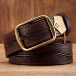 UNITYPUREMAX™ Men’s Genuine Leather Belt 3.8CM – Pure Cowhide Brass Buckle 5