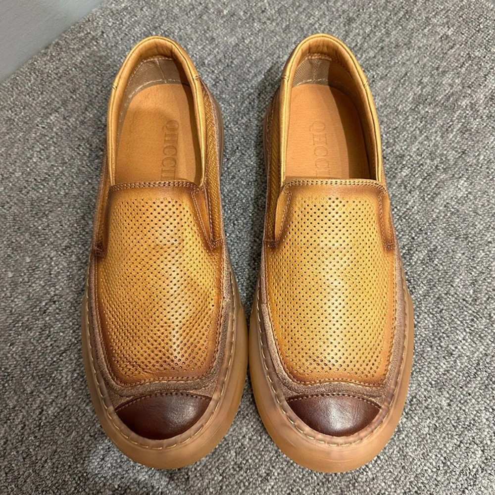 UNITYPUREMAX™ Men’s Breathable Cowhide Slip-On Loafers – Summer Lightweight Leather Shoes 3