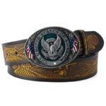 UNITYPUREMAX™ American Flag Eagle Leather Belt - Genuine Leather Casual Belt for Men & Women 1