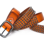 UNITYPUREMAX “Rocksteel Rivet” Genuine Cowhide Punk Belt – Metal Stud Designer Jeans Belt