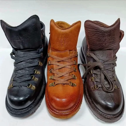 NITYPUREMAX™ Personalized GOODYEAR Handmade Mountain Range Boots | Luxury Water-Washed Leather High-Top for Men 2
