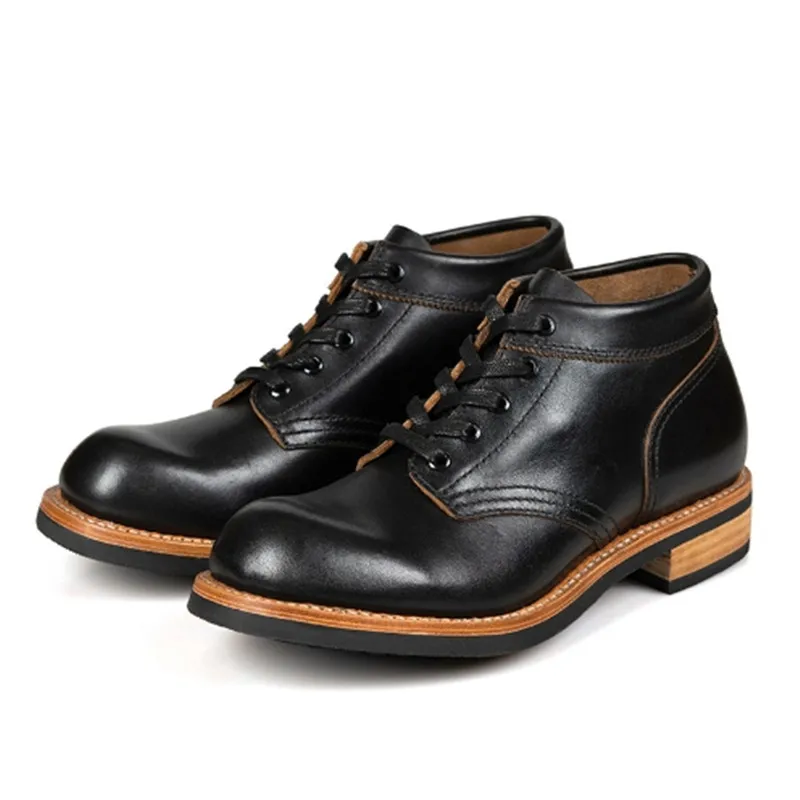 UNITYPUREMAX Rugged Heritage Motorcycle Boots for Men – Genuine Leather Mid-Cut Riding Boots 1