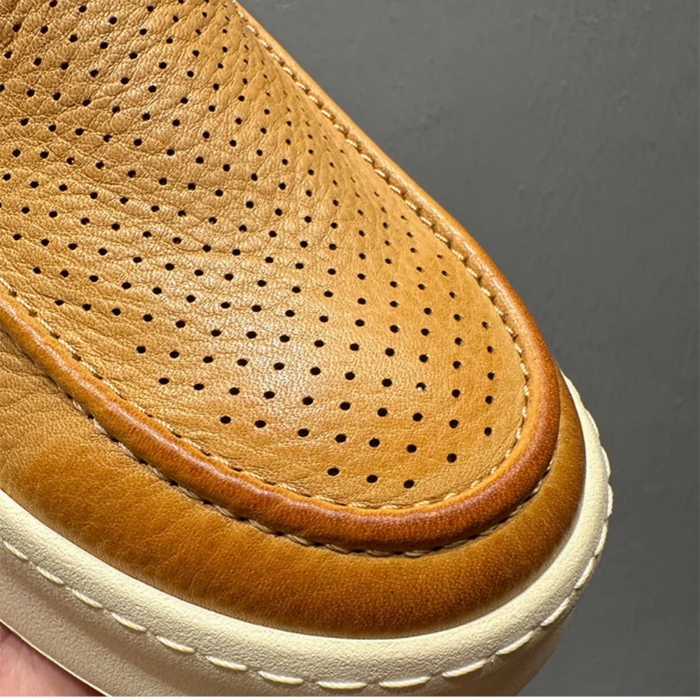 UNITYPUREMAX™ Men’s Handmade Cowhide Loafers – Breathable Leather Casual Shoes 3