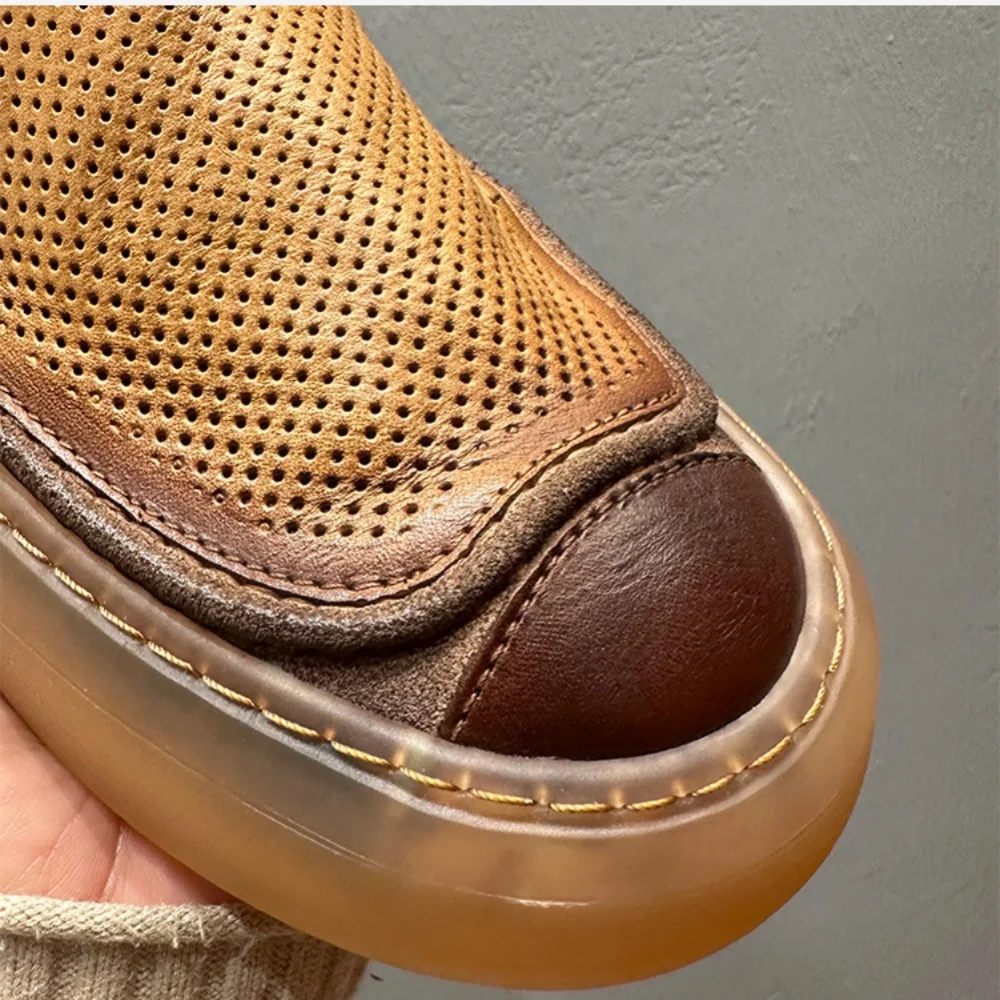 UNITYPUREMAX™ Men’s Breathable Cowhide Slip-On Loafers – Summer Lightweight Leather Shoes 8 Best Leather Shoes for Summer