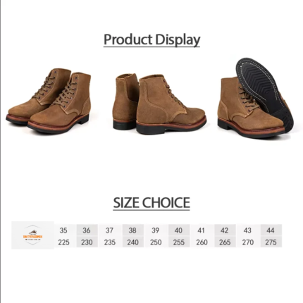 UNITYPUREMAX Retro Cowhide Motorcycle Boots – Goodyear Welted Leather Moto Boots 2