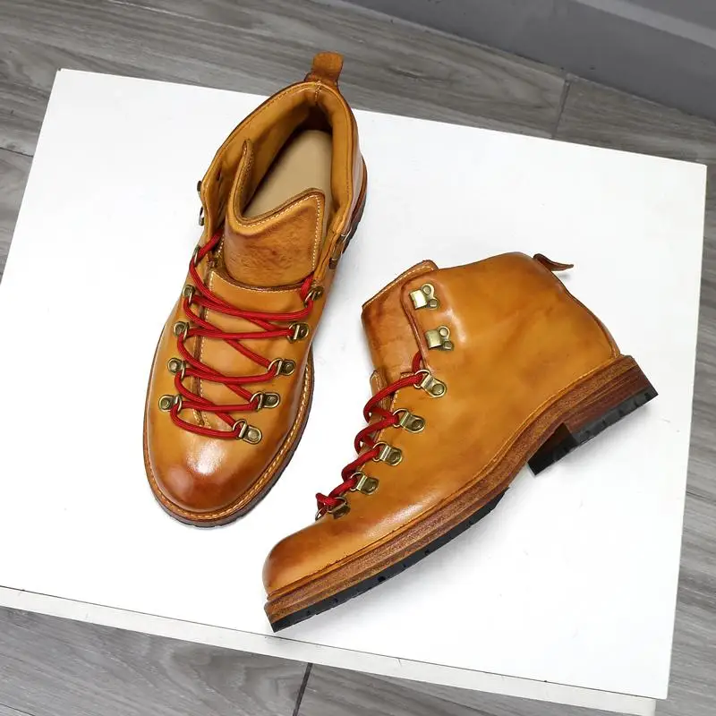 UNITYPUREMAX British Cowhide Leather Desert Boots | Handmade Men’s Outdoor & Work Ankle Boots 6