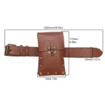UNITYPUREMAX™ Viking–Pirate Leather Waist Pouch Belt – Retro Faux Leather Fanny Pack Costume Accessory for Adults 3