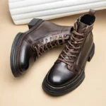 UNITYPUREMAX™ Genuine Leather Motorcycle Ankle Boots – Waterproof Motorbike Boots for Men & Women 3
