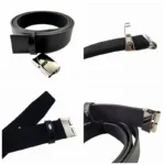UNITYPUREMAX™ Men’s Western USA Flag Eagle Belt – PU Leather Cowboy Belt with Large Zinc-Alloy Buckle 6