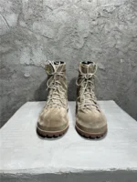UNITYPUREMAX Handmade Suede Trainer Boots | Custom Beige Walking Boots for Men 4