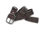 UNITYPUREMAX “Rocksteel Rivet” Genuine Cowhide Punk Belt – Metal Stud Designer Jeans Belt 7