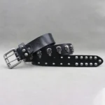 UNITYPUREMAX “Rocksteel Rivet” Genuine Cowhide Punk Belt – Metal Stud Designer Jeans Belt 3