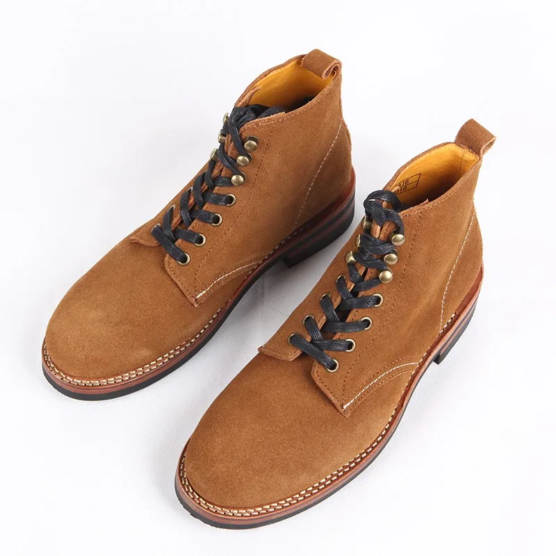 UNITYPUREMAX™ Men’s Autumn Cowhide High-Top Vintage Work & Motorcycle Boots – Retro Leather Platform Ankle Boots 5
