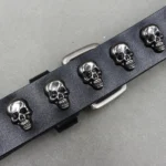 UNITYPUREMAX “Rocksteel Rivet” Genuine Cowhide Punk Belt – Metal Stud Designer Jeans Belt 4