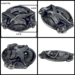 UNITYPUREMAX Eagle & Guns Embossed Western Leather Belt – Split Leather with American Eagle Alloy Buckle 5