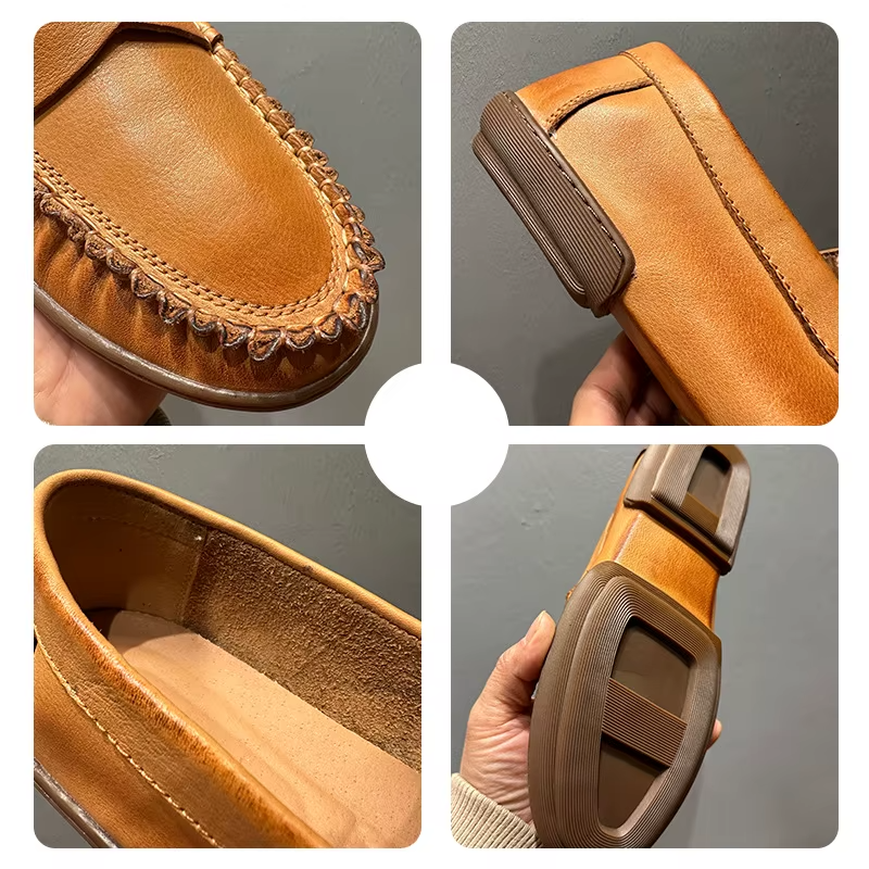 UNITYPUREMAX Cowhide Leather Slip-On Loafers | Men’s Summer Business Casual Shoes 6
