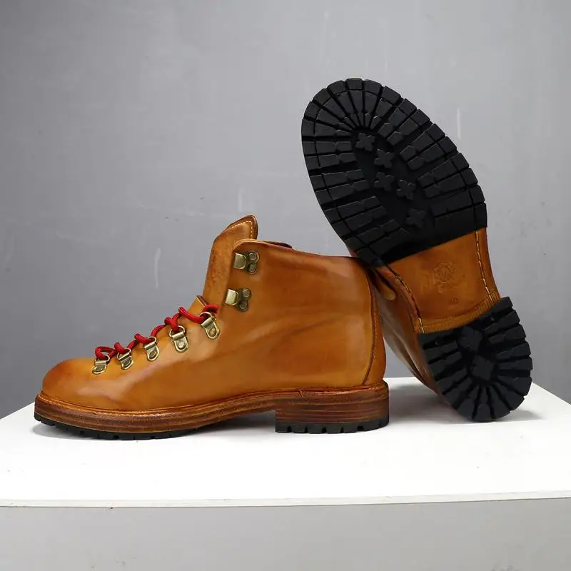 UNITYPUREMAX British Cowhide Leather Desert Boots | Handmade Men’s Outdoor & Work Ankle Boots 5