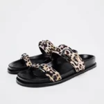 UNITYPUREMAX™ Women’s Leopard Print Platform Summer Slippers – Retro Beach Shoes 1