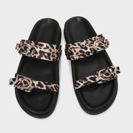 UNITYPUREMAX™ Women’s Leopard Print Platform Summer Slippers – Retro Beach Shoes 2