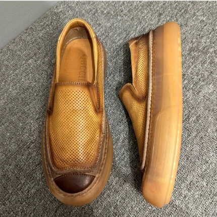UNITYPUREMAX™ Men’s Breathable Cowhide Slip-On Loafers – Summer Lightweight Leather Shoes 2