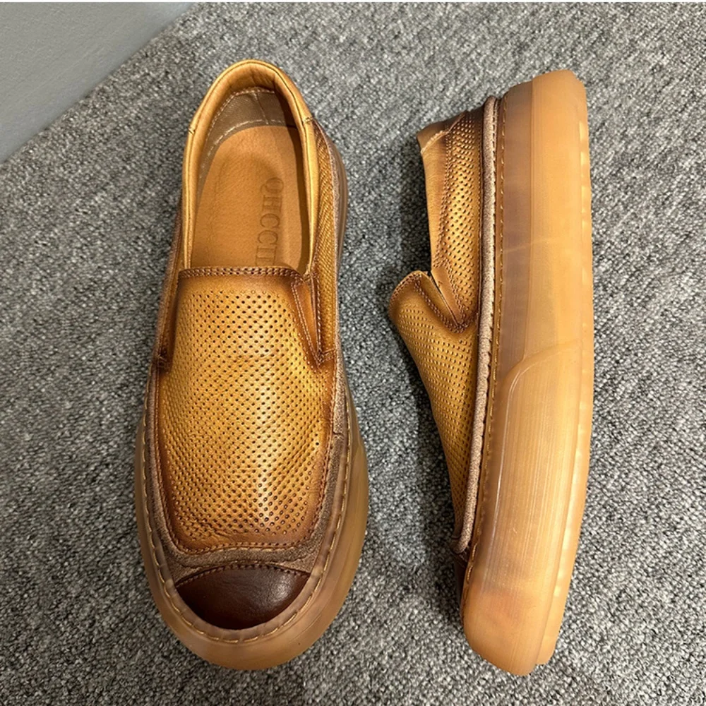 UNITYPUREMAX™ Men’s Breathable Cowhide Slip-On Loafers – Summer Lightweight Leather Shoes 2
