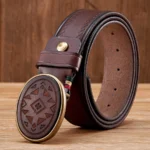 UNITYPUREMAX™ Men’s Genuine Leather Belt 3.8CM – Pure Cowskin Smooth Buckle 6