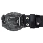 UNITYPUREMAX Eagle & Guns Embossed Western Leather Belt – Split Leather with American Eagle Alloy Buckle 2