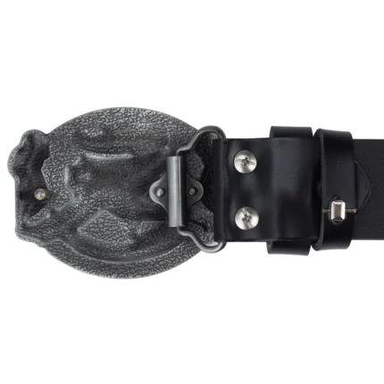 UNITYPUREMAX Eagle & Guns Embossed Western Leather Belt – Split Leather with American Eagle Alloy Buckle 2