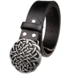 UNITYPUREMAX Celtic Knot Metal Buckle Belt | Unisex Faux Leather Geometric Pattern Jeans Belt 4