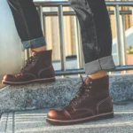 UNITYPUREMAX™ Men’s Handmade 8111 Vintage Cow Leather Motorcycle Ankle Boots 5
