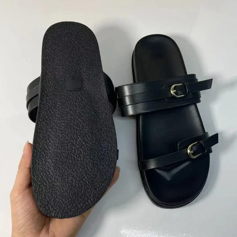 UNITYPUREMAX™ Women’s Buckle Strap Platform Slides – Summer Leisure Flat Slippers 5