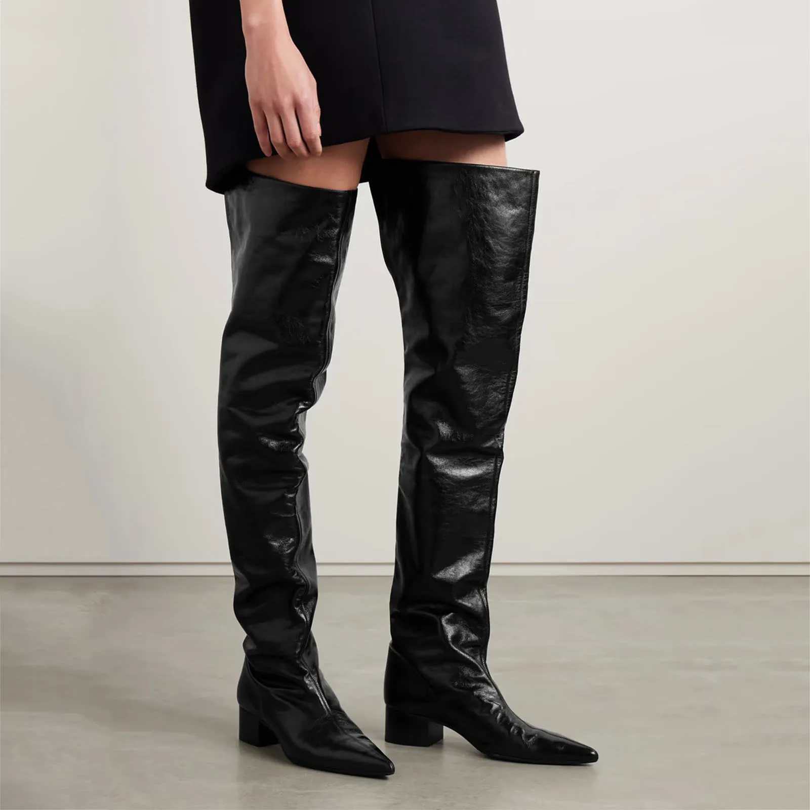 UNITYPUREMAX™ Women Over-the-Knee Skinny Boots | Pointed Toe Mid Heel Waterproof Boots 4