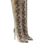 UNITYPUREMAX™ Women Snake Print Over-the-Knee Boots | Thin Heel Party Boots 8cm 5