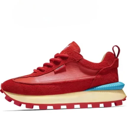 UNITYPUREMAX™ Men’s High-End Genuine Leather Height-Increasing Sneakers – Pleated Thick-Sole Casual Shoes 1