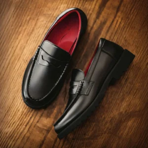 UNITYPUREMAX™ Men’s Vintage Old Money Loafers – Black Split Leather Slip-On Dress Shoes 1