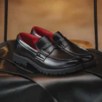 UNITYPUREMAX™ Men’s Vintage Old Money Loafers – Black Split Leather Slip-On Dress Shoes 2