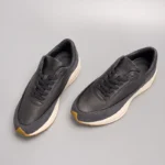 UNITYPUREMAX™ Handmade European Men’s Retro Running Shoes – Height Increasing Black Top-Grain Leather Chunky Sole Sneakers 2